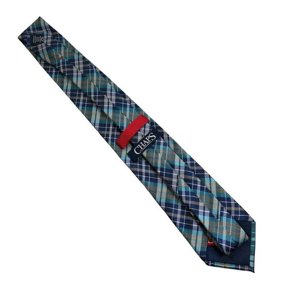 CHAPS Ralph Lauren Men's Silk Criss Cross Striped Tie - Picture 3 of 6